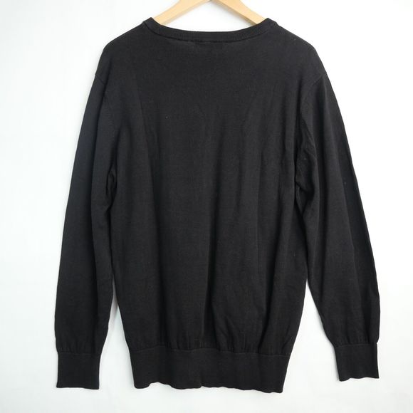 U.S. Polo Assn Men's Black Crew Neck Pullover 100% Cotton Sweater Size XL - Picture 5 of 13